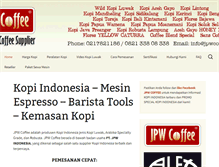 Tablet Screenshot of jpwcoffee.com
